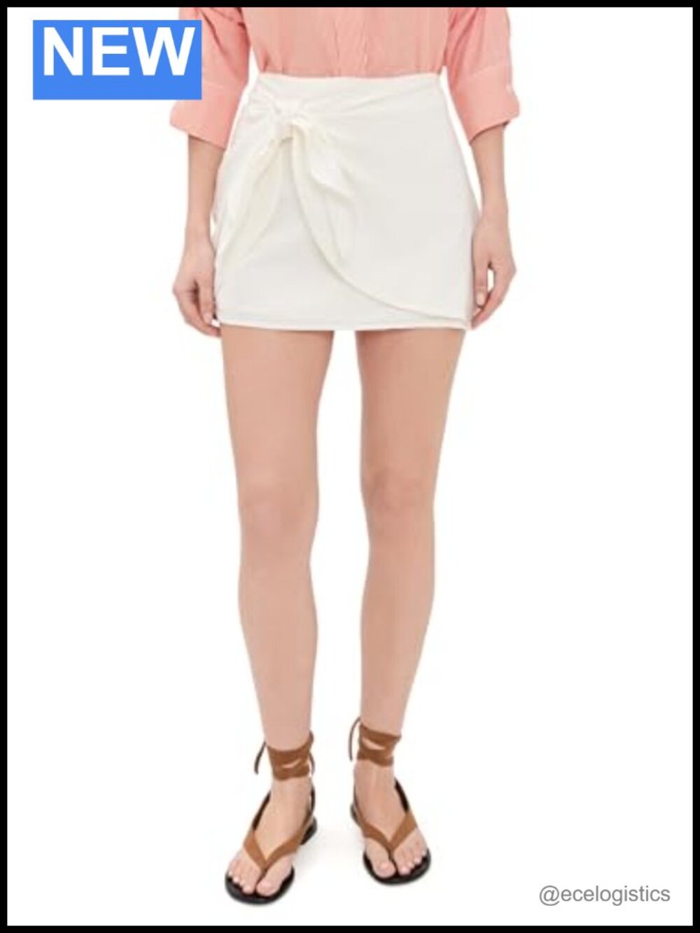Z Supply Linen Mini Skirt with Tie Front - Lightweight Summer